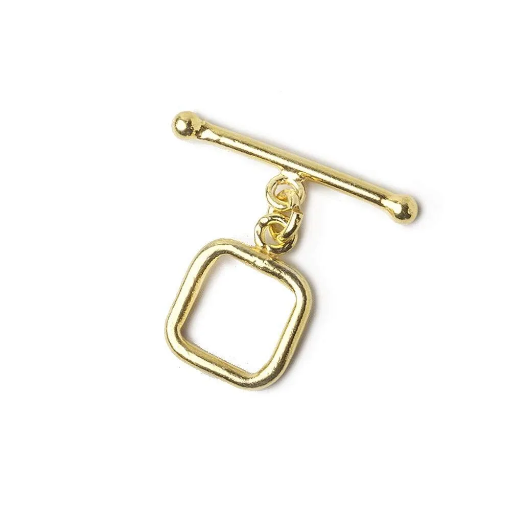 10mm Vermeil Toggle Rounded Square Design 1 piece