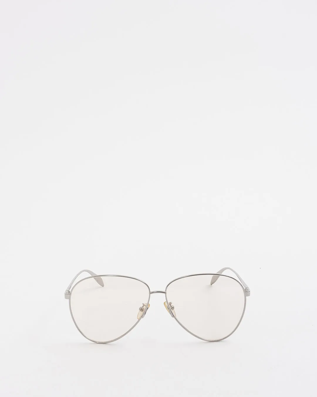 Alexander McQueen Silver Aviator AM0263S Sunglasses