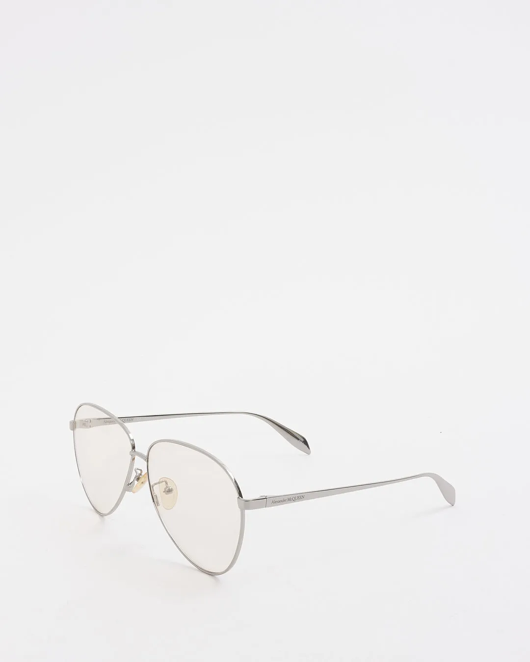 Alexander McQueen Silver Aviator AM0263S Sunglasses