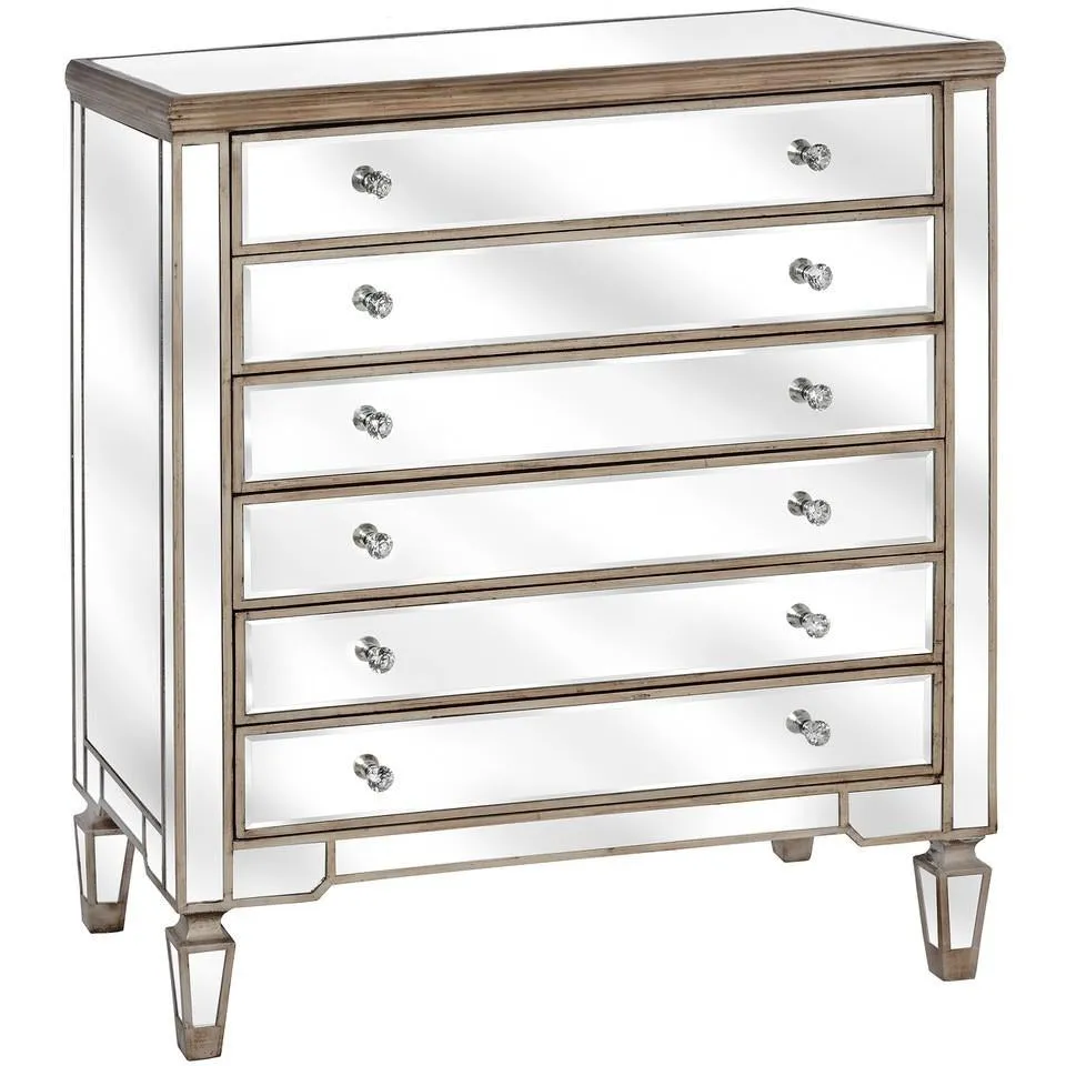 Belfry 6 Drawers Mirrored Chest