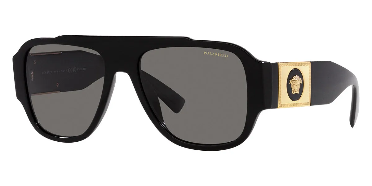 Black Sunglasses With Gold (Black) - VE4436UGB1