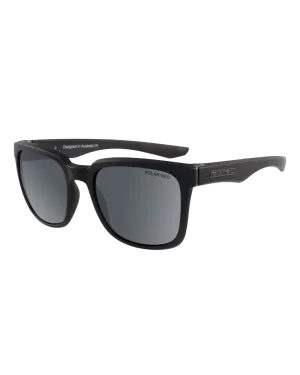 Blade Polarised Sunglasses in Matte Black & Grey