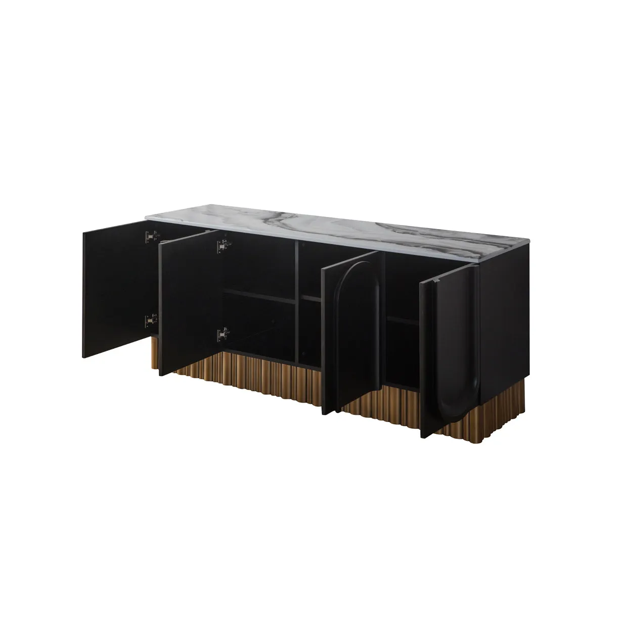 Cara Black and Gold Sideboard