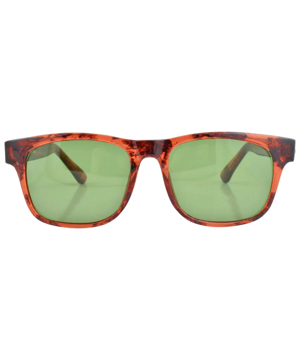 CHET Gloss Tortoise/Green Classic Sunglasses