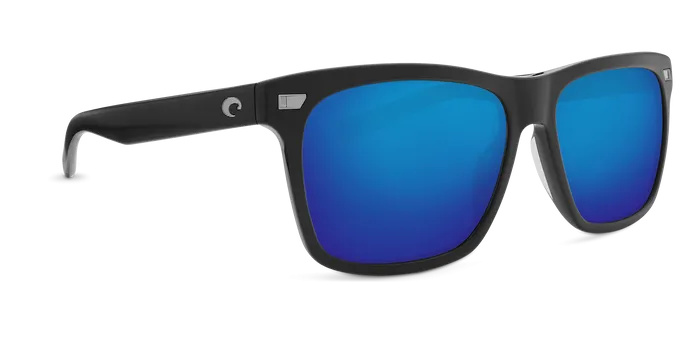 Costa Del Mar Aransas Matte Black Frame - Blue Mirror 580 Glass Lens - Polarized Sunglasses