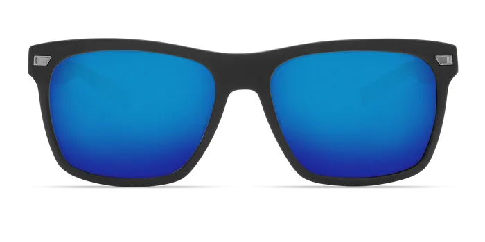 Costa Del Mar Aransas Matte Black Frame - Blue Mirror 580 Glass Lens - Polarized Sunglasses