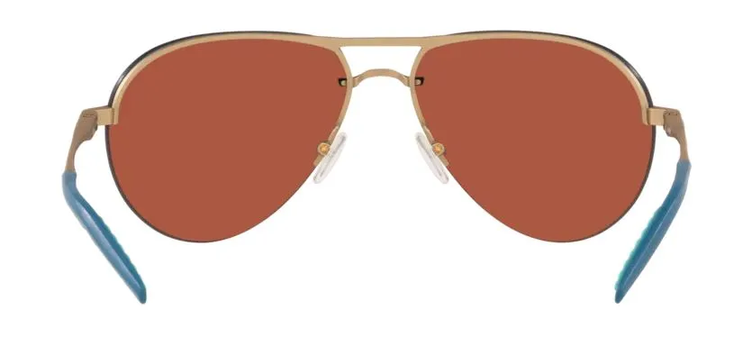 Costa Del Mar Helo Matte Champagne Frame - Copper Silver Mirror 580 Plastic Lens - Polarized Sunglasses