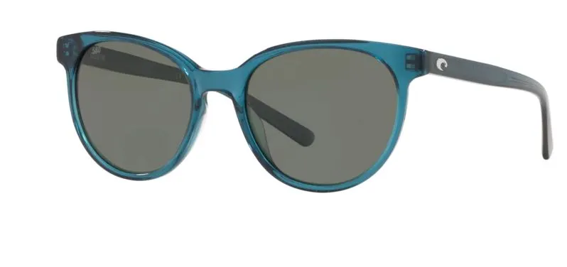 Costa Del Mar Isla Shiny Deep Teal Crystal Frame - Gray 580 Glass Lens - Polarized Sunglasses