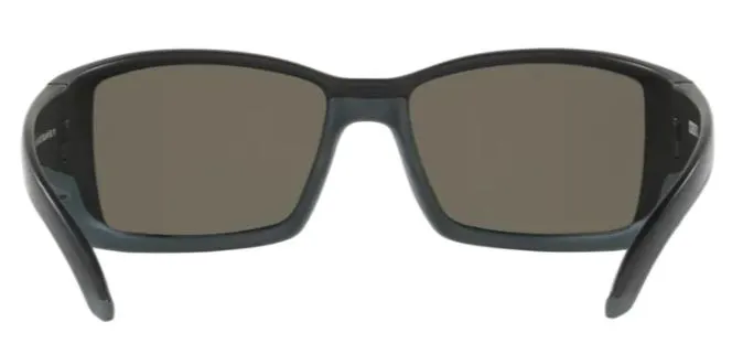 Costa Del Mar Mens Blackfin Matte Black Frame - Blue Mirror 580 Glass Lens - Polarized Sunglasses