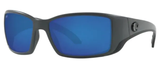 Costa Del Mar Mens Blackfin Matte Gray Frame - Blue Mirror 580 Glass Lens - Polarized Sunglasses