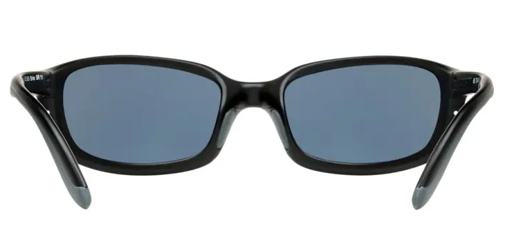 Costa Del Mar Mens Brine Matte Black Frame - Gray 580 Plastic Lens - Polarized Sunglasses