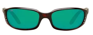 Costa Del Mar Mens Brine Tortoise Frame - Green Mirror 580 Glass Lens - Polarized Sunglasses