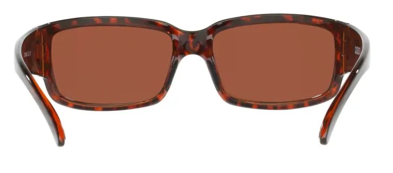 Costa Del Mar Mens Caballito Tortoise Frame - Green Mirror 580 Glass Lens - Polarized Sunglasses