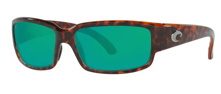 Costa Del Mar Mens Caballito Tortoise Frame - Green Mirror 580 Glass Lens - Polarized Sunglasses