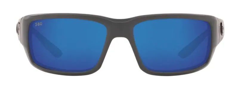 Costa Del Mar Mens Fantail Matte Gray Frame - Blue Mirror Glass Lens - Polarized Sunglasses