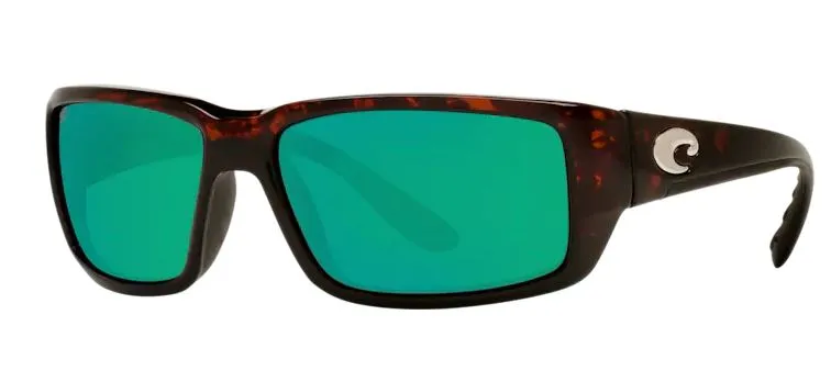 Costa Del Mar Mens Fantail Tortoise Frame - Green Mirror 580 Plastic Lens - Polarized Sunglasses