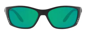 Costa Del Mar Mens Fisch Blackout Frame - Green Mirror 580 Plastic Lens - Polarized Sunglasses