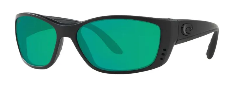 Costa Del Mar Mens Fisch Blackout Frame - Green Mirror 580 Plastic Lens - Polarized Sunglasses