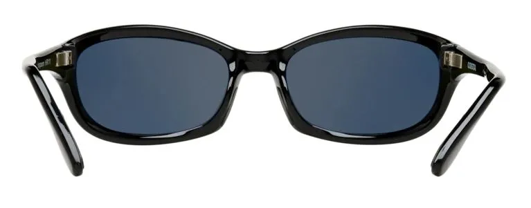 Costa Del Mar Mens Harpoon Shiny Black Frame - Blue Mirror 580 Plastic Lens - Polarized Sunglasses