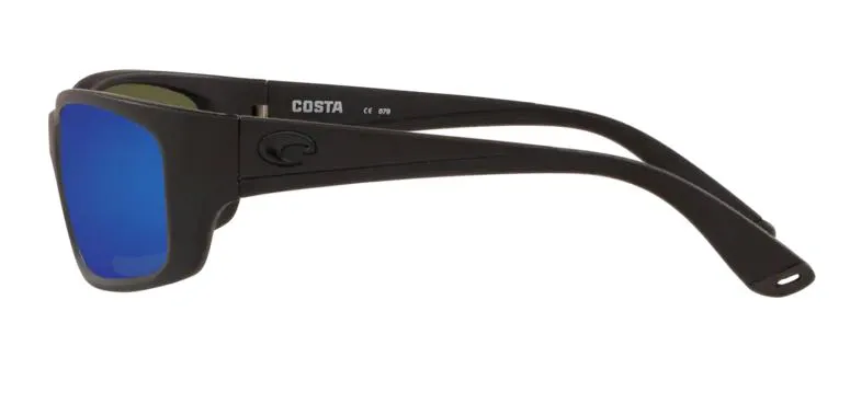 Costa Del Mar Mens Jose Blackout Frame - Blue Mirror 580 Glass Lens - Polarized Sunglasses