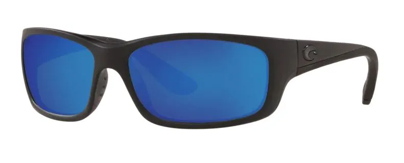 Costa Del Mar Mens Jose Blackout Frame - Blue Mirror 580 Glass Lens - Polarized Sunglasses