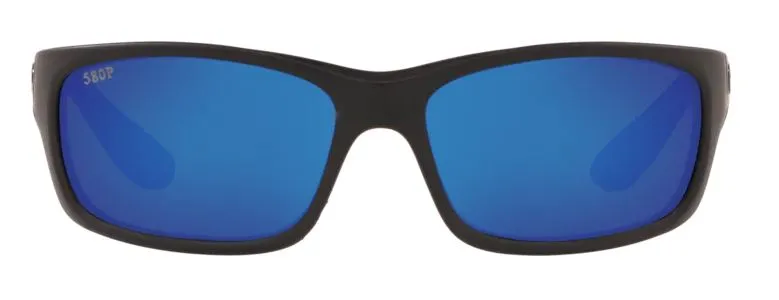 Costa Del Mar Mens Jose Blackout Frame - Blue Mirror 580 Plastic Lens - Polarized Sunglasses