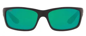 Costa Del Mar Mens Jose Blackout Frame - Green Mirror 580 Plastic Lens - Polarized Sunglasses