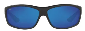 Costa Del Mar Mens Saltbreak Matte Black Frame - Blue Mirror 580 Glass Lens - Polarized Sunglasses