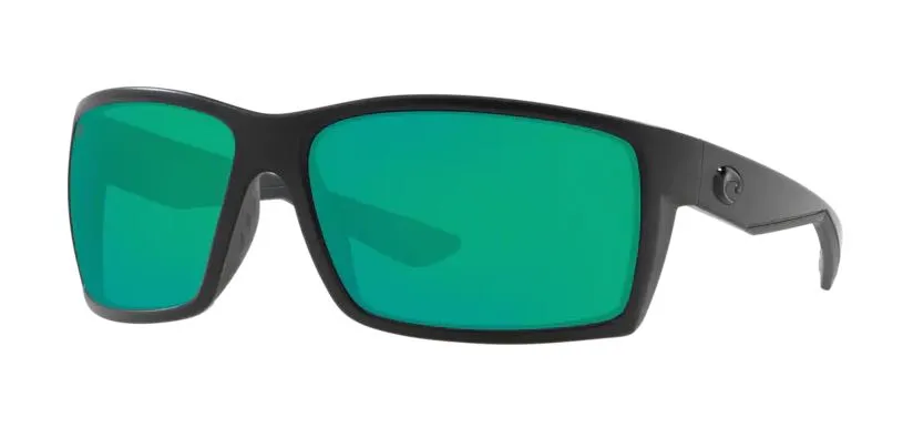 Costa Del Mar Reefton Blackout Frame - Green Mirror 580 Plastic Lens - Polarized Sunglasses