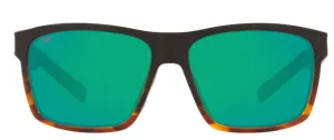 Costa Del Mar Slack Tide Black/Shiny Tort Frame - Green Mirror 580 Plastic Lens - Polarized Sunglasses