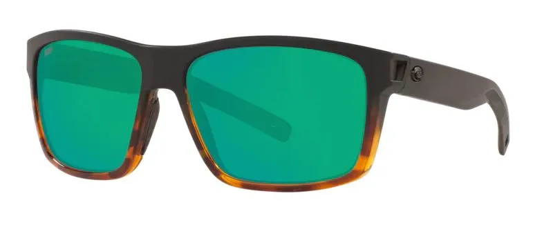 Costa Del Mar Slack Tide Black/Shiny Tort Frame - Green Mirror 580 Plastic Lens - Polarized Sunglasses