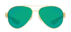 Costa Del Mar South Point Gold Frame - Green Mirror 580 Plastic Lens - Polarized Sunglasses