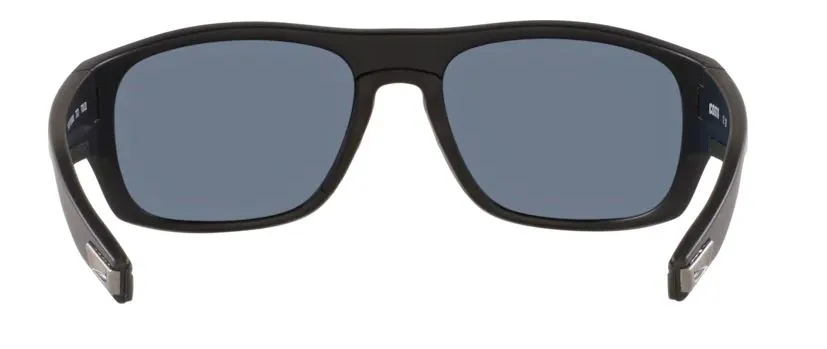 Costa Del Mar Tico Matte Black Frame - Gray 580 Plastic Lens - Polarized Sunglasses