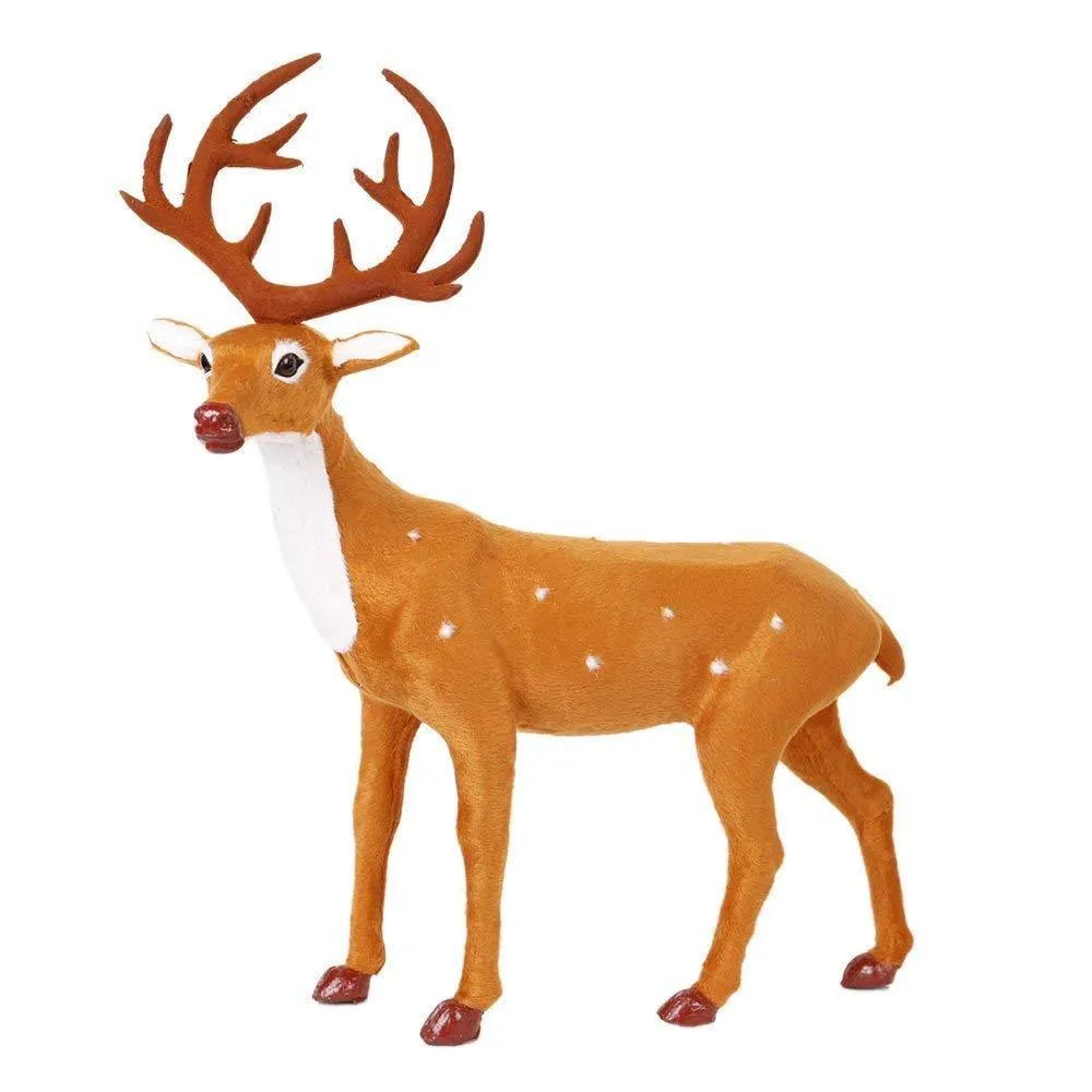 Craft Christmas Decoration Ornaments 20" Simulation Christmas Reindeer for Home Festival Gift