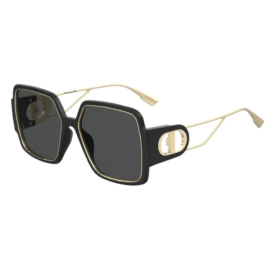 Dior Large Black & Gold Sunglasses, “30 Montaigne 2M2/2K”, NIB!