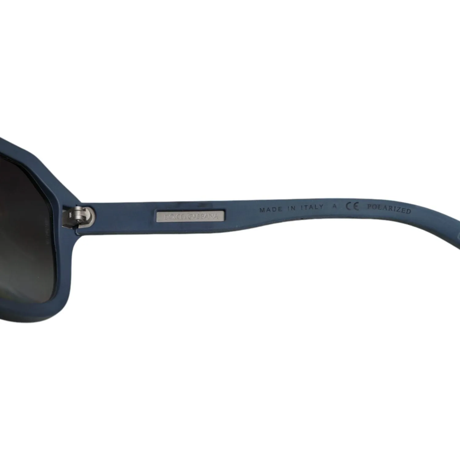 Dolce & Gabbana Blue Metal Frame Rubber Skin Polarized Mirror Lens Sunglasses