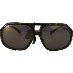 Dolce & Gabbana Chic Aviator Mirrored Brown Sunglasses