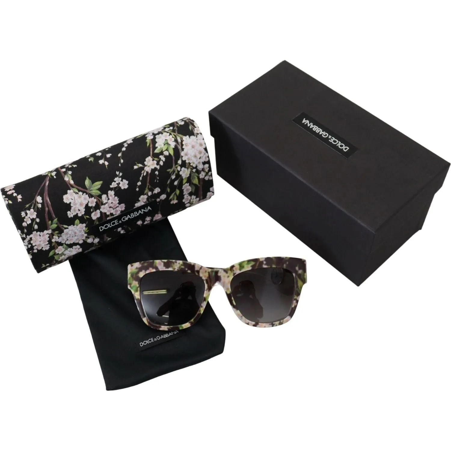 Dolce & Gabbana Elegant Black Multicolor Gradient Sunglasses