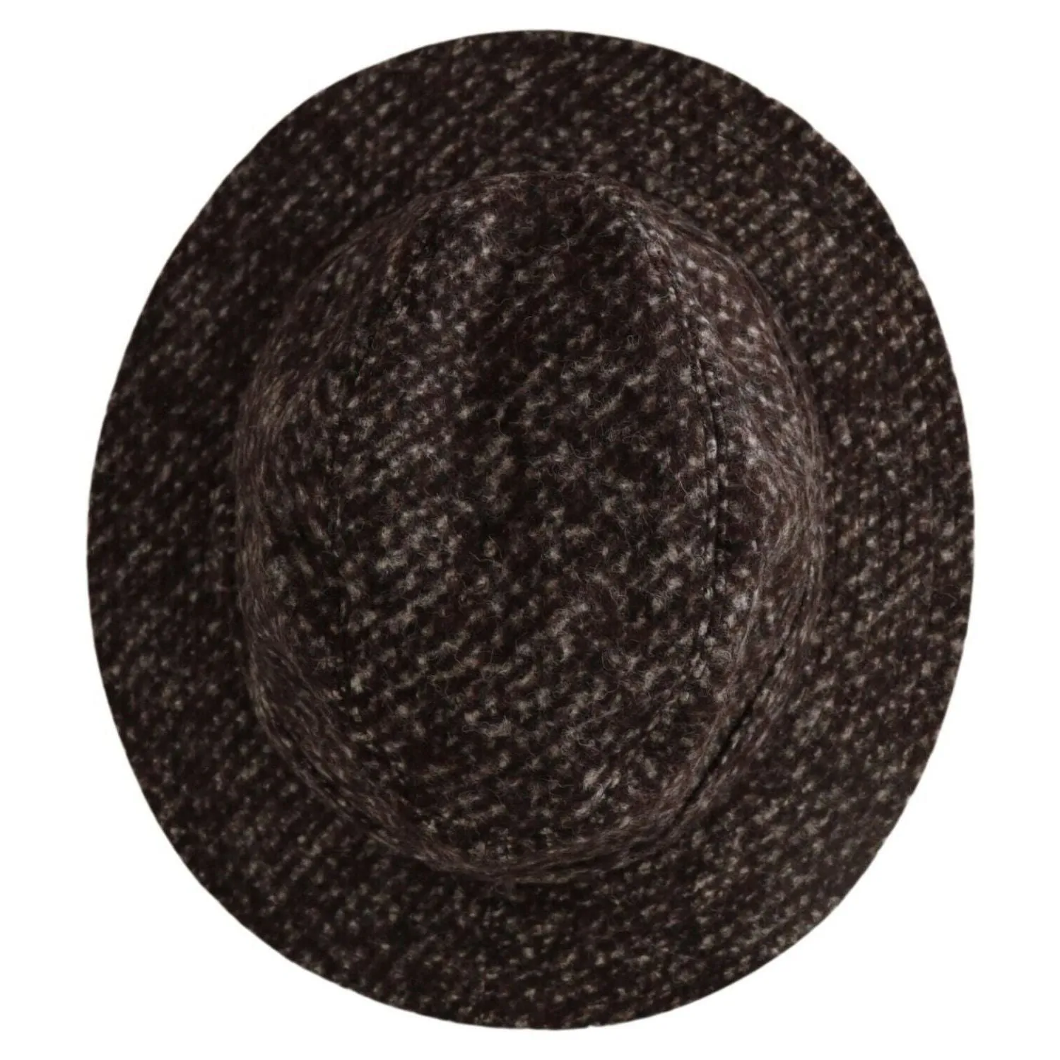 Dolce & Gabbana Elegant Gray Tweed Wide Brim Hat