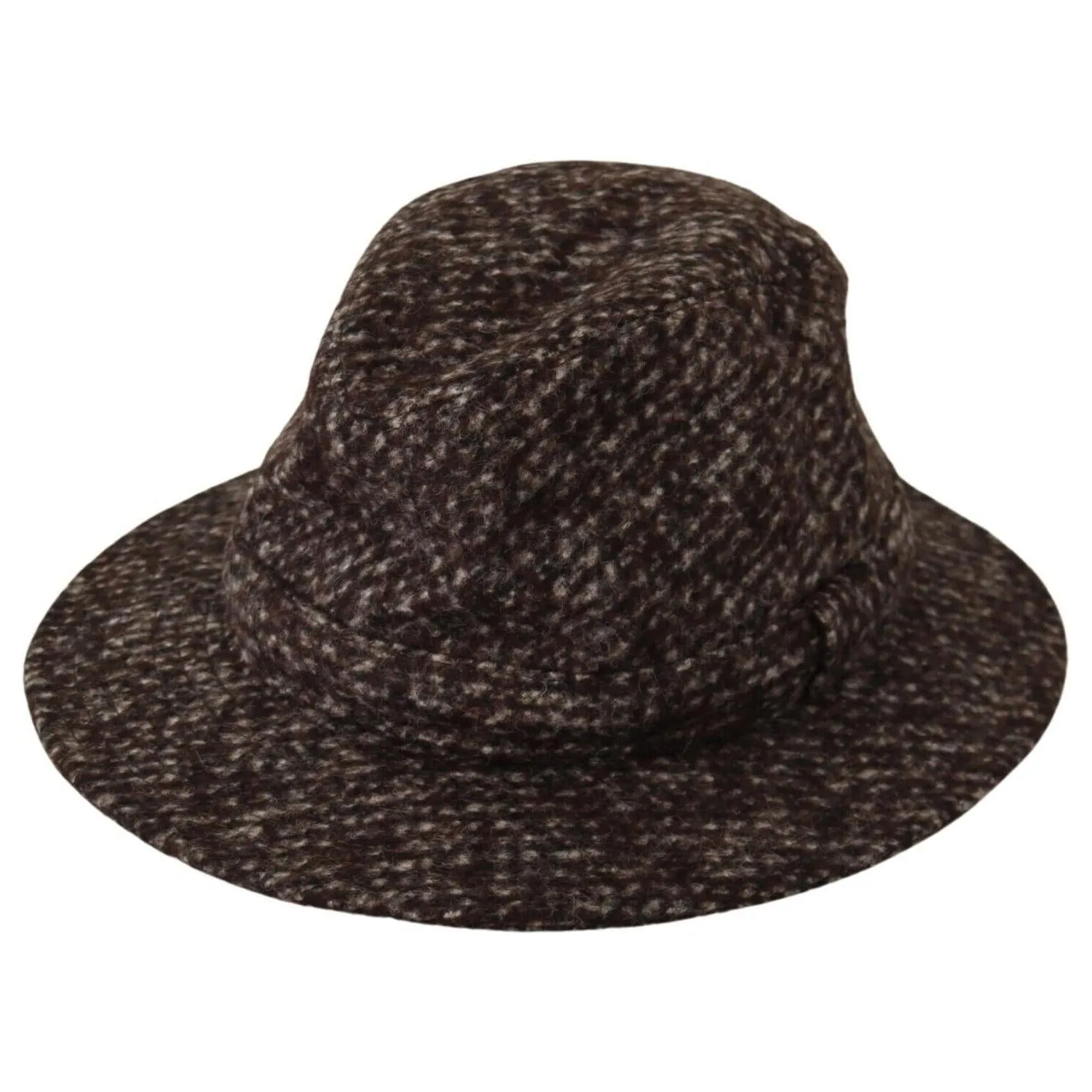 Dolce & Gabbana Elegant Gray Tweed Wide Brim Hat