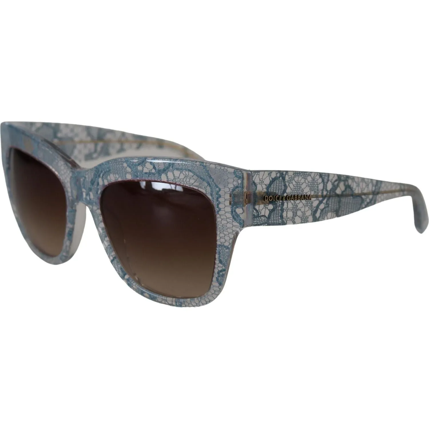 Dolce & Gabbana Elegant Lace-Trimmed Gradient Sunglasses