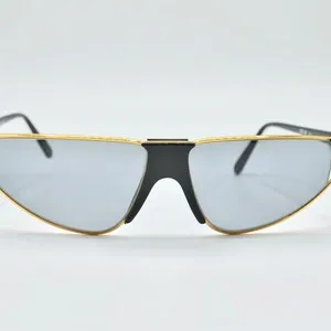 DS03 – Authentic Ferre Sunglasses - Gold Metal Black Pointy Mod 43