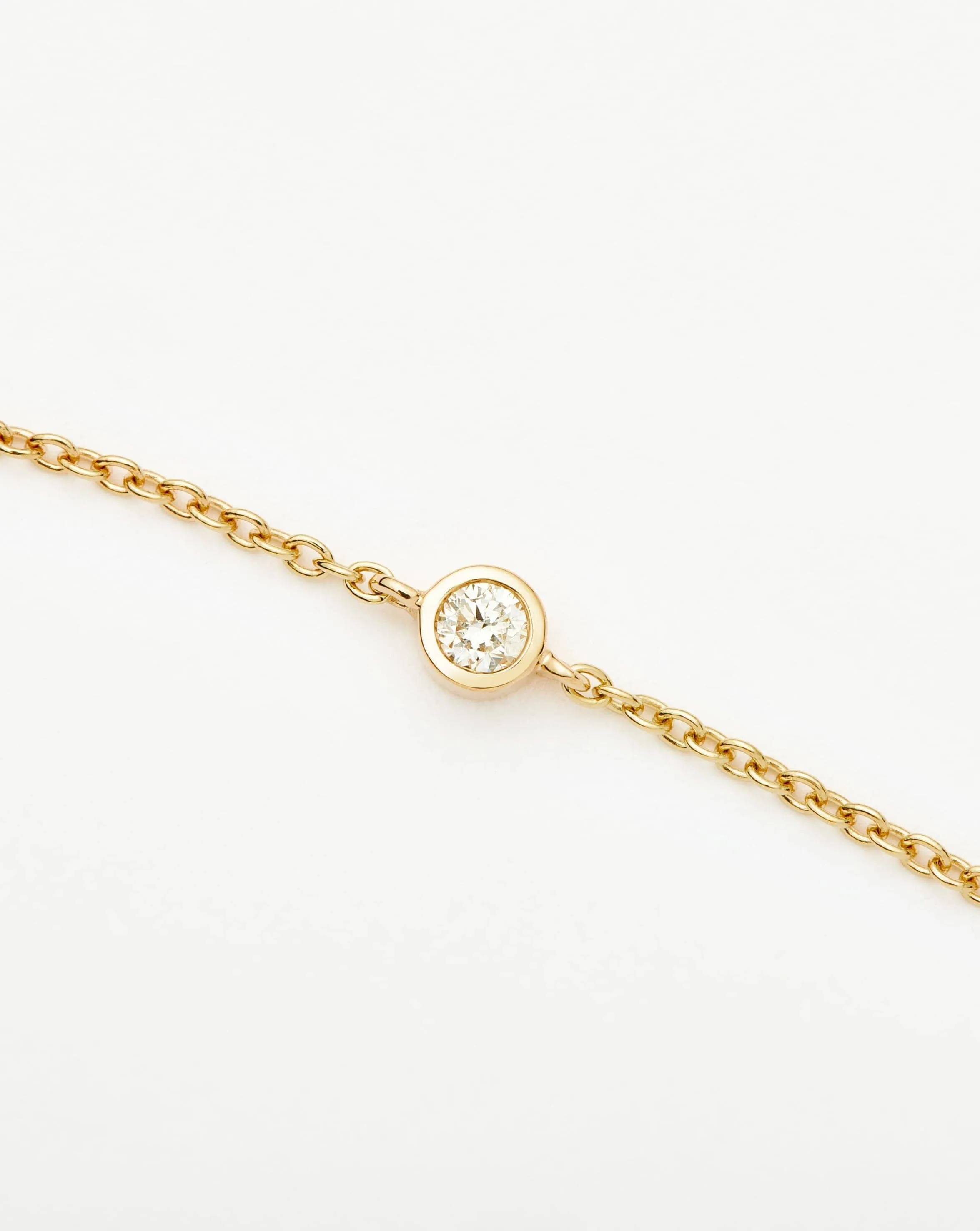 Fine Diamond Solitaire Bracelet | 14k Solid Gold/Diamond