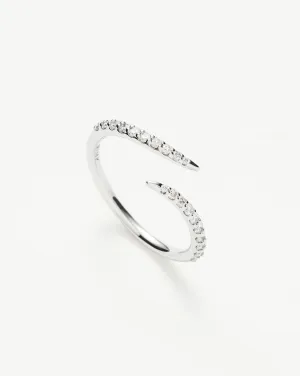 Fine Open Claw Ring | 14ct White Gold/Diamond