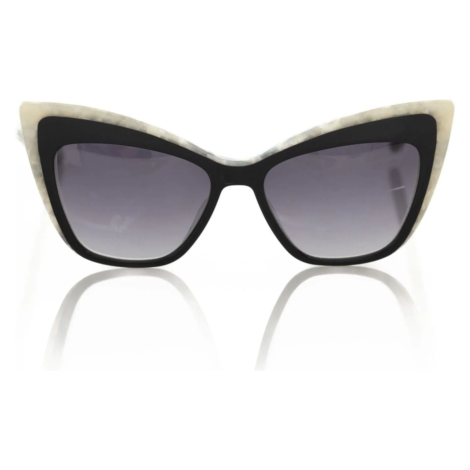 Frankie Morello Black Acetate Women Sunglass