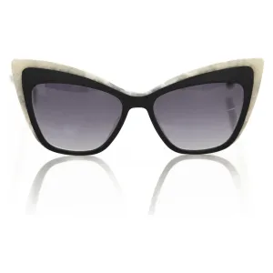 Frankie Morello Black Acetate Women Sunglass