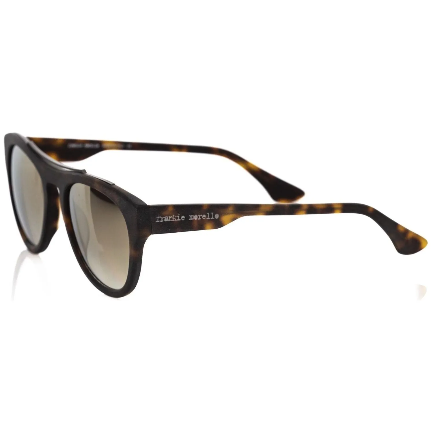 Frankie Morello Brown Acetate Men Sunglass