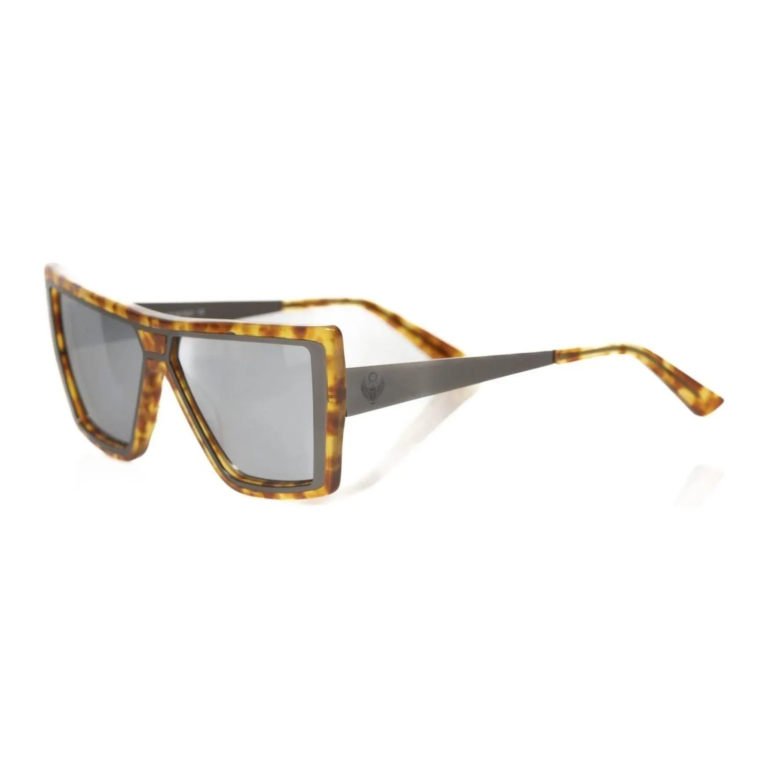 Frankie Morello Brown Acetate Women Sunglass