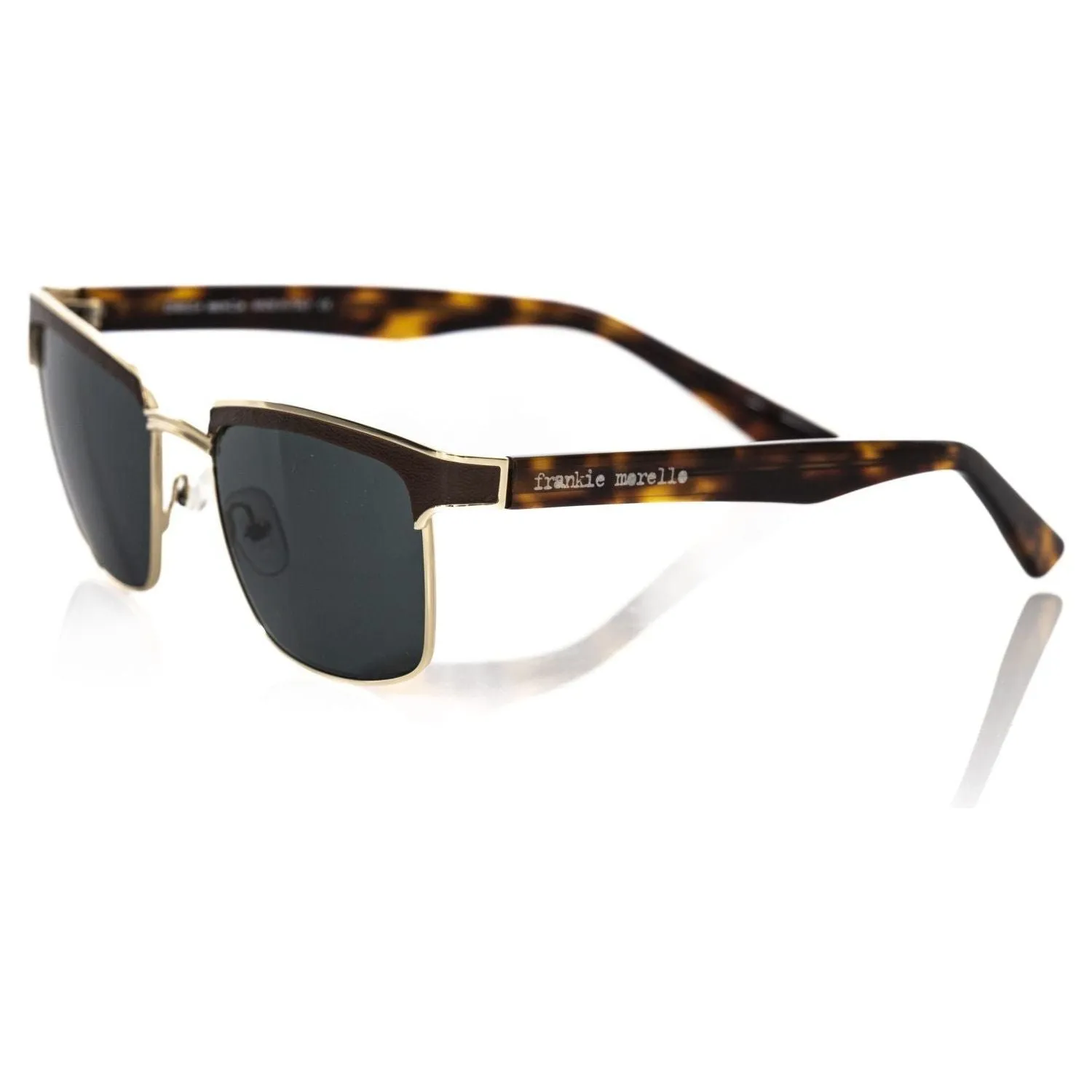 Frankie Morello Brown Metallic Men's Sunglass