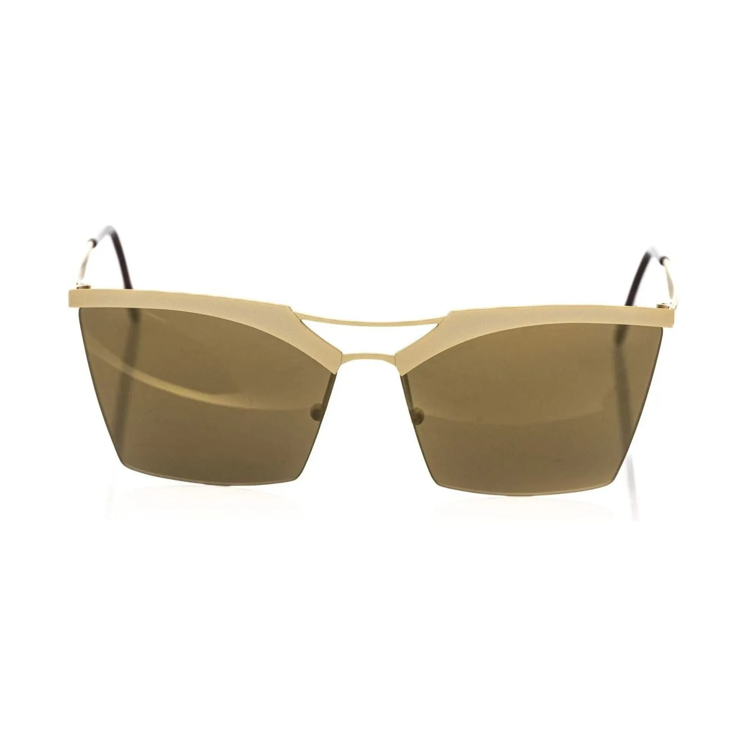 Frankie Morello Gold Metallic Women Sunglass